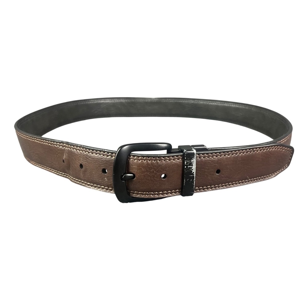 Dickies Mens Reversible Belt Brown Black Synthetic Leather Size 38 Business